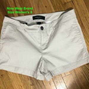 Nine West Beige / Cream Colored Low Rise Shorts